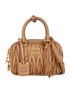 Small Arcadie Matelasse, &pound;1,400, Handbags, Brown, Leather, Front view